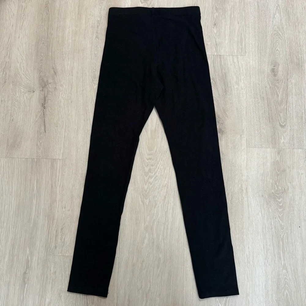 Kids Old Navy Girls Black Cotton Stretch Leggings Pants XL 14/16